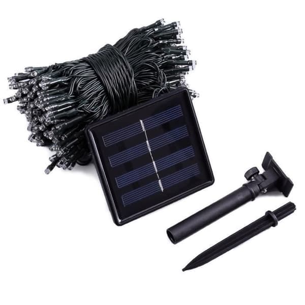 1 stk. solcellelamper for utendørs bruk, 20 m vanntette solcellelamper med 200 LED-lys, 8 lysmoduser for dekorative lamper