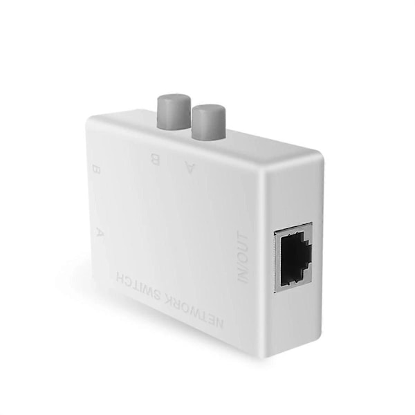 RJ45 Nätverk Switch 2 Port LAN Ethernet Nätverksbox Switch RJ45 Splitter Dubbel 2-vägs Port Manuell Sh