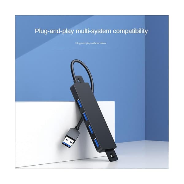 Usb Hub 3.0 Multi Usb Splitter 4 Usb Port 3.0 Med Opladningsstrøm Til Smartphone Computer Pro Pc Hub