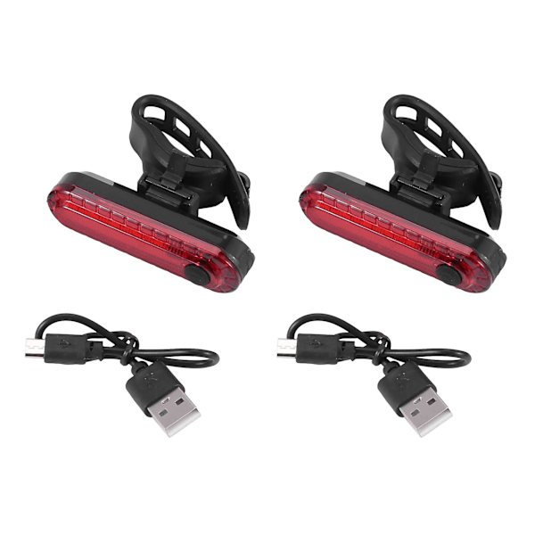 2 kpl/setti Polkupyörän takavalo, Erittäin kirkkaat USB ladattavat polkupyörän takavalot, Punainen korkea intensiteetti L