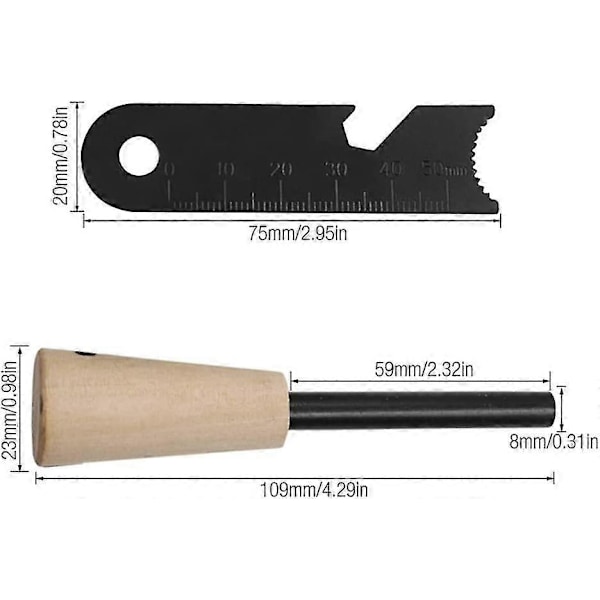 Fire Stone Kit 7 i 1, Overlevelsessæt - Fire Starter Type Flint Overlevelseslighter, Overlevelsesflint til Ekstremt Stærke og Varme Gnister s202412121325