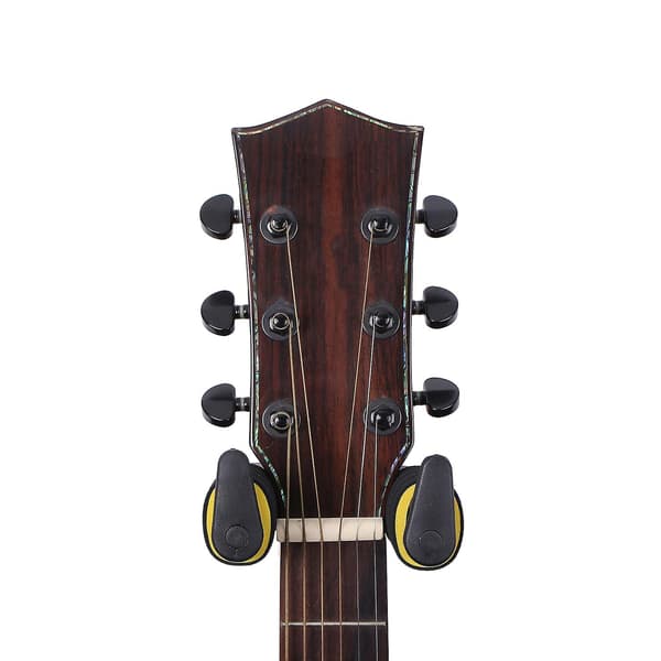 Väggmonterad Gitarrhängare Automatisk Låsning Gitarrställ Vägghängare Hängare Hållare för Akustisk Gitarr