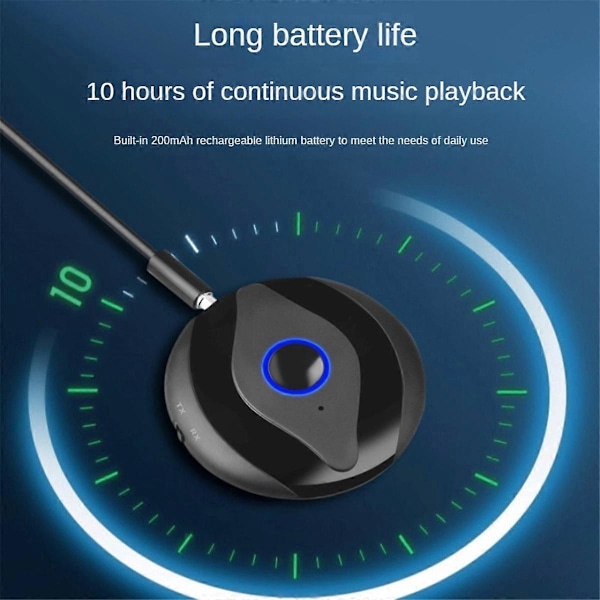 2 i 1 Bluetooth 5.4 Mottaker Sender Aux Bluetooth Biladapter Trådløs Lydsender for TV-høyttalere