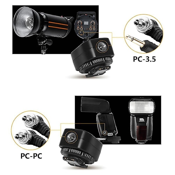 TF-334 Blixtskoadapter för att konvertera Sony Mi A7 A7S A7SII A7R A7II A9 A6300 Kamera till Canon Nikon