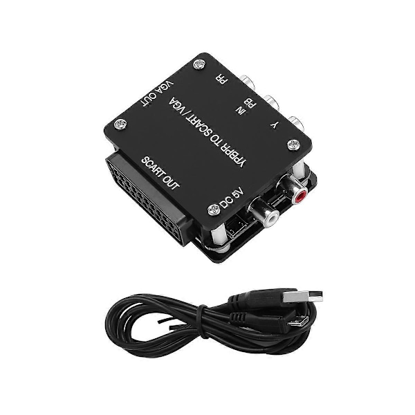 YUV TILL RGBS YPBPR till SCART YPBPR TILL VGA Komponentkodare Konverterare Spelkonsol, RGBS till Färg D