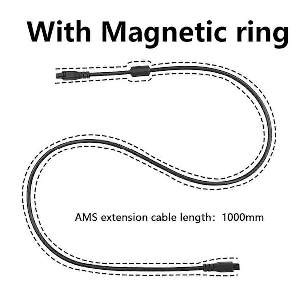 For Bambu Lab AMS Lite 1M 4-Pin Forlengelseskabel for A1/A1mini 3D-printere for Hjem, Skole, Kontor Etc