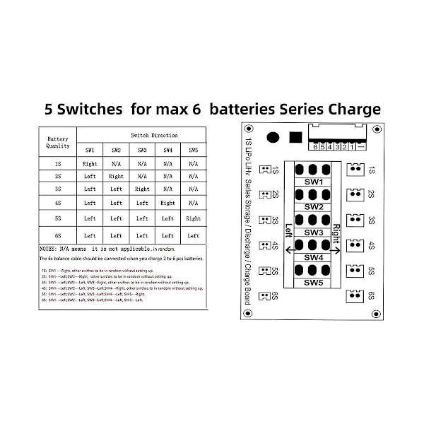 1s Traverseringsmaskine Lithium Batteri Opladningskort Seriel Hulningskort Flymodel 6-vejs Bt2