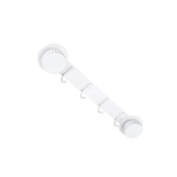 Suction Cup Hanger - Single Hook with 4 Hooks: Strong Grip, Reusable, Perfect for Kitchen and Bathroom White