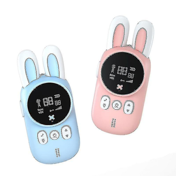 Cartoon Rabbit Walkie Talkie Fjärrkontroll (blå och rosa) WG