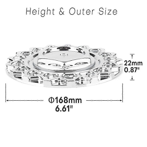 168 mm Bilfælg Centerdæksel Navdæksel Hub Centerdæksel 9155L169 til 247L169 09.24.028, 4 stk.