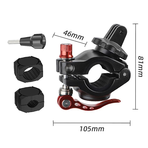 Til Action4/GoPro12 Cykelklemme 360 Graders Roterende Multi-Rør Multi-Funktions Bærbar Holder