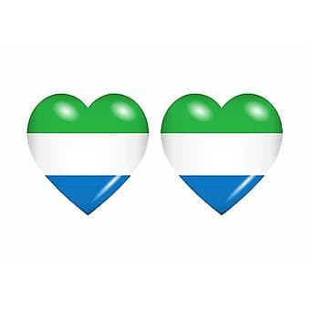 2x Tarratanko sydän lippu WAL Sierra Leone