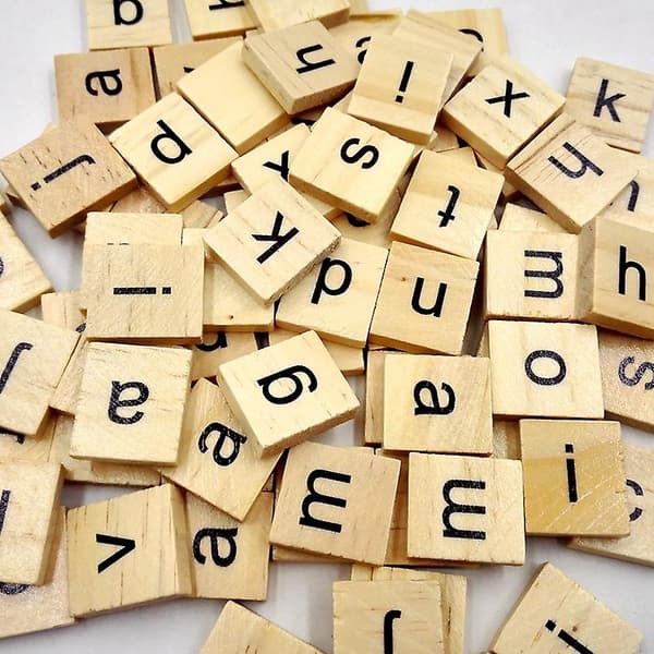 100 Trebokstaver i Tre, Scrabble Bokstaver til Håndverk