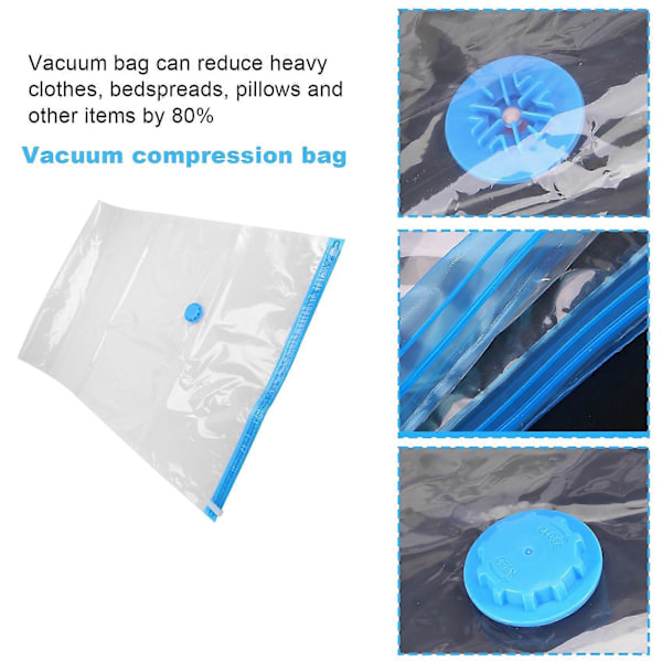 Vakuumförpacknings påsar 10-pack Set 2 storlekar 6 stycken 40x60 och 4 stycken 60x80 robusta för förvaring av kläder, och