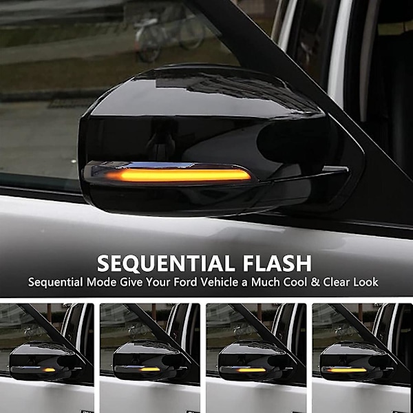 1 par LED dynamiske blinklys side speil blinklys for Ford Kuga Escape EcoSport 2013-2018 C-Max Focus CJ5413B383AB