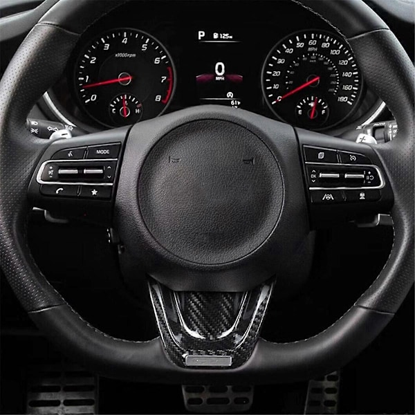 Äkta Kolfiberöverdrag för Kia Stinger 2018-2023 Bilratt Panel Trim Tillbehör