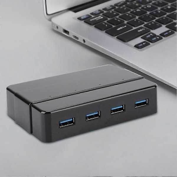 H4928-U3 Moniliitäntäinen Jakaja 4-porttinen USB3 Laajennuskeskitin Tiedonsiirtokortti US 100-240V