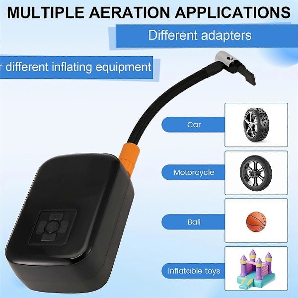 Bärbar Bil Luftpump USB Laddning Trådlös Intelligent Digital Display Däckpump Elektrisk Däckpump