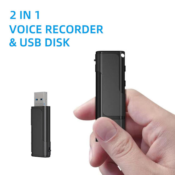 Digitaalinen äänen tallennin U-levy Flash-asema Ääni Ääni Aktivoitu Diktafonin Tallennuslaite Ammattimainen 32 Gt:n Tallennuskortti USB- ja Micro USB -liitännällä