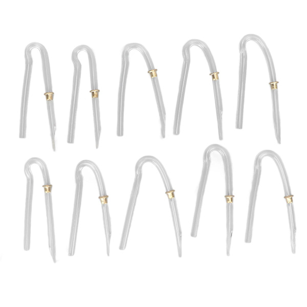 Professionel BTE Høreapparatsslange - 10 stk. Præformede Øreprop Slanger med Metal Slange Lås (3,6 X 2mm)