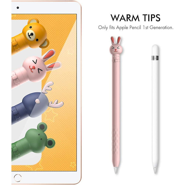 Kotelo Apple Pencil 1. sukupolvelle, Söpö Sarjakuva Pehmeä Silikonisuojus Lisätarvikkeet Apple Pencil 1. sukupolvelle