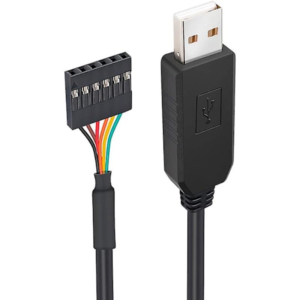 USB-TTL-sarja-sovitinkaapeli 5V, 6-napainen 0,1 tuuman naispuolinen liitin, UART IC FT232RL-siru
