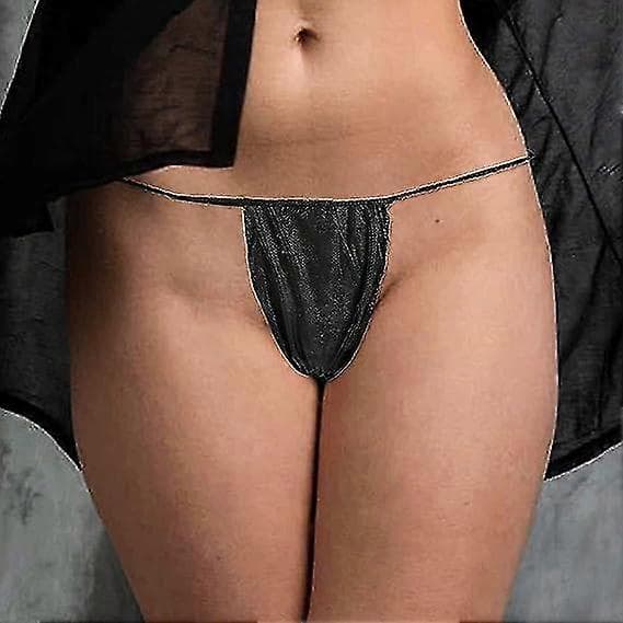 100 stk. engangs culottes (sort) kvinder blød Spa string kvinder Non-woven string Air Spray Spa Wrap badeartikler