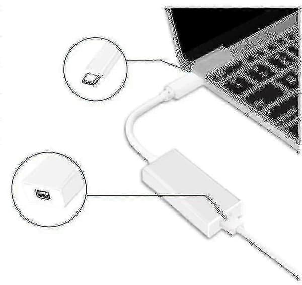 1x Thunderbolt 3 till Thunderbolt 2 Adapter Typ C Kabel USB