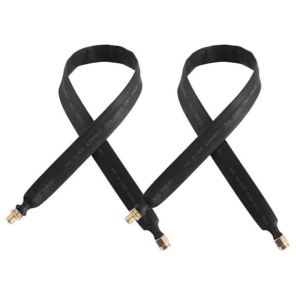 2 stk. LoRa fladt kabel SMA han til SMA hun vindue og dør gennemføring koaksial kabel forlænger adapter