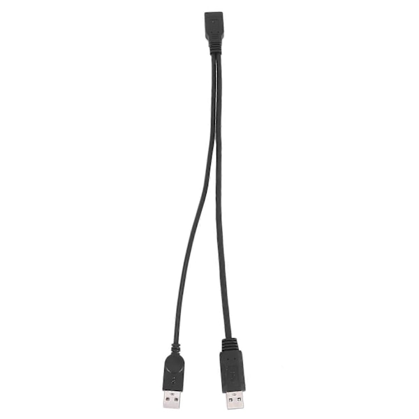 Sort USB 3.0 Hun til Dobbelt USB Han Ekstra Data Y Forlængerkabel til 2,5 tommer Mobil Harddisk 2024THO
