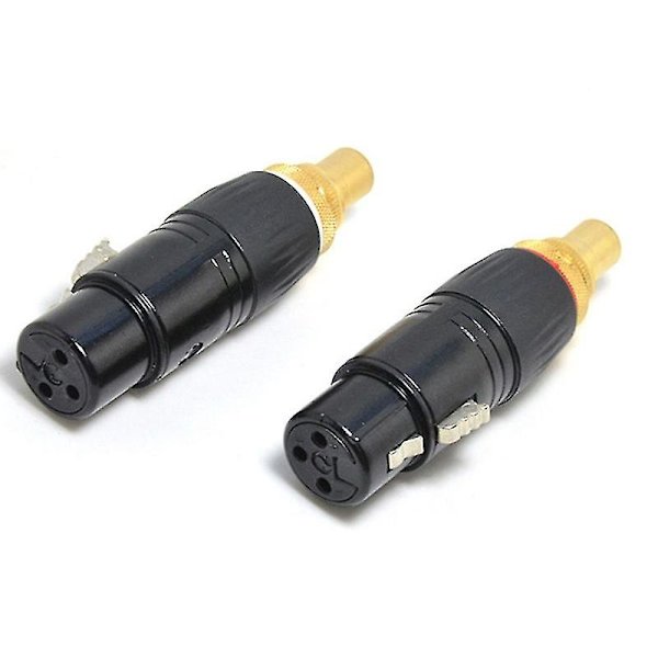Förgylld XLR Hon till RCA Lotus Hon Adapter XLR Han till Lotus Hon Ljudadapter RCA XLR Pl