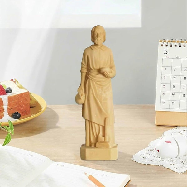 Saint Joseph Statue 6cm Høj Saint Joseph Figur Resin Tømrer Joseph Skulptur Held og Lykke Gave til Hussalg