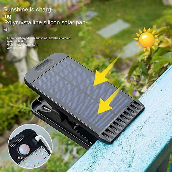72 LED Solcelled Hagelys Klippsensor Lys Vanntett Campinglys for Gjerde Dekk Vegg Camping T