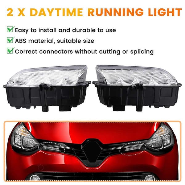 2 stk. kjørelys for bil - Renault Captur Clio 4