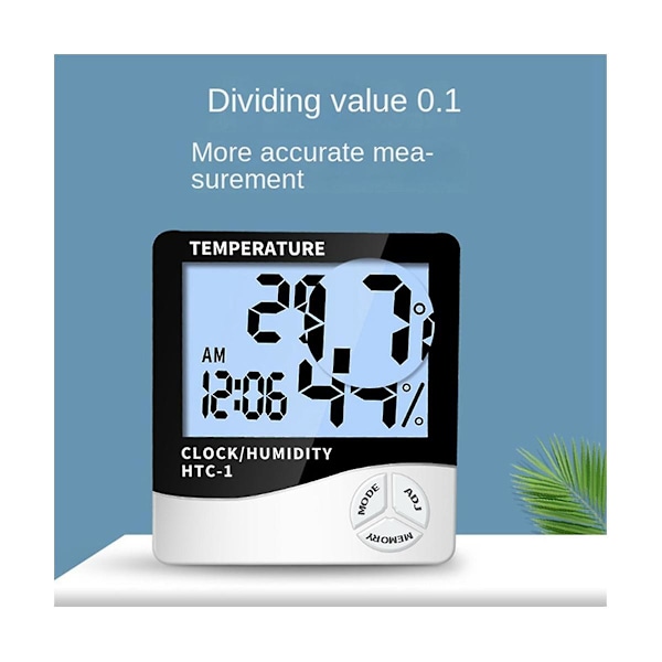 Temperatur- og fugtighedsmåler Dedikeret elektronisk display Termometer Hjem Indendørs Vægdisplay Re