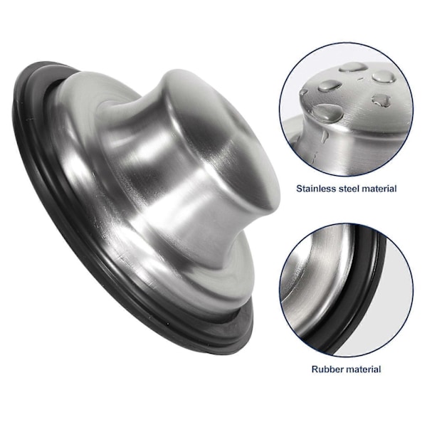Diskho Avloppspropp 2 ST Sopkvarnspropp 8,5 cm Diskho Avloppsplugg, Passar Standard Diskho Avlopp