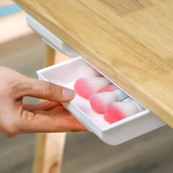 White Desk Drawers | Under Desk Drawers (for mounting) | Office Storage Rack | Space-Saving Desk - 22 cm long