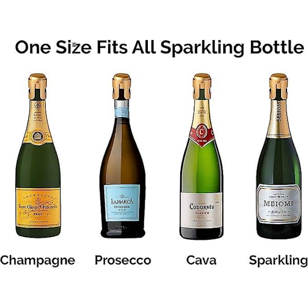 Guld Champagnepropper Guldbelagt Ikke-Spild Bubbler