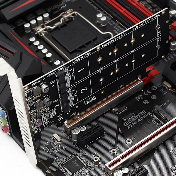 PCI-E 16X - M.2 M-avaimeen NVME x4 laajennuskortti kaksisuuntainen Mini PCIE X16