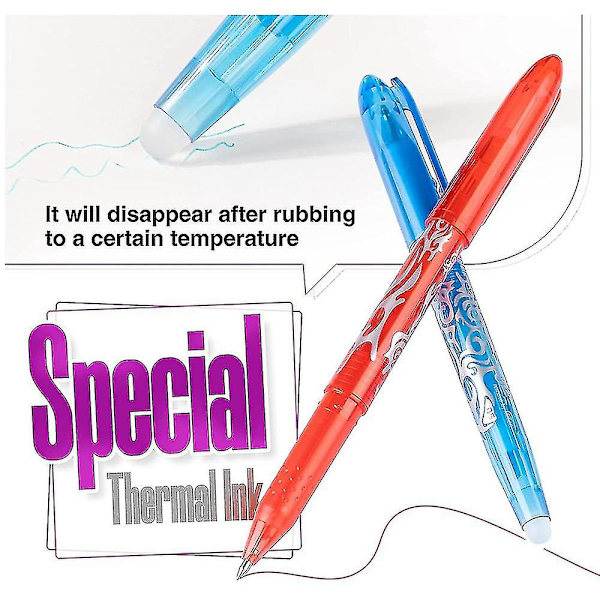 8 stk Slettbare Tusjer Slettbare Gel Tusjer 0,5 mm Spiss Slettbare Tusjer