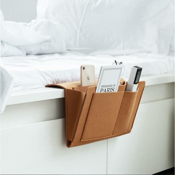 Organizer for seng og sofa, brun