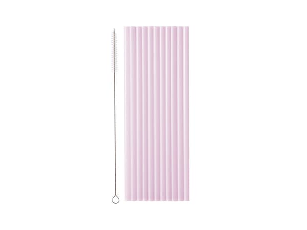 Plastic Straws, 23 cm, Purple (1 pack / 12 pcs.)