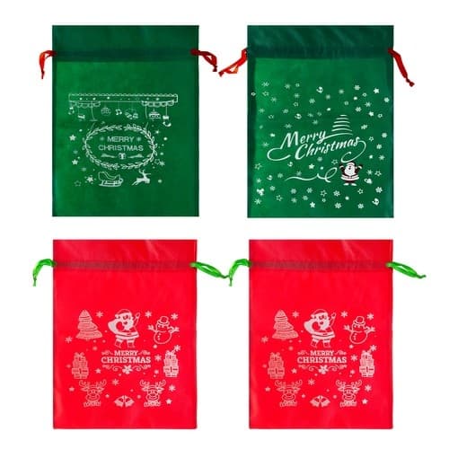 4-pakning juleposer / gavepose - 45x29cm