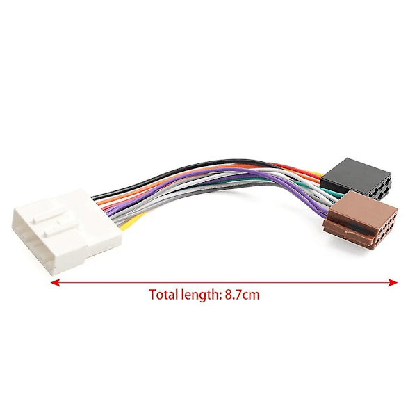 For Nissan Navara D40 X-Trail T30 T31 T32 ISO-kabeladapterkabelkontakt ledningsnett plugg biltilbehør