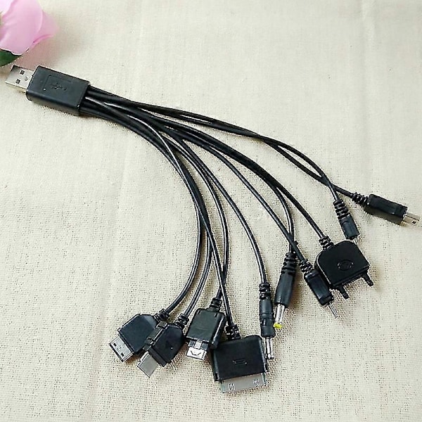USB-kablar för Motorola Samsung LG - 10 i 1 Multifunktionell Laddnings- och Datakabel