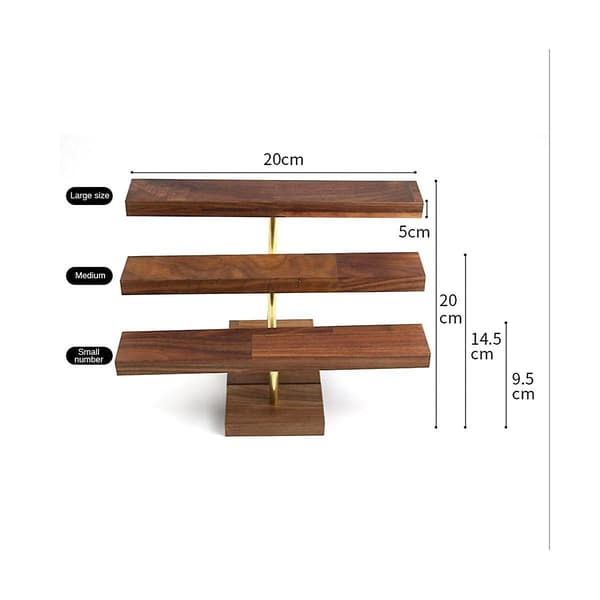 Antik Træ Smykke Tilbehørsdisplay Stand, Armbånd Scrunchie Holder Display Til, Showcase M