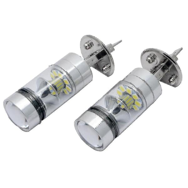 2x H1 100W LED-strålkastare för bil Dimljus Superljus Vit Ljus Universal