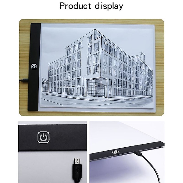 A4 LED Tegnebrett Digital Pad USB LED Lys Kopibrett Elektronisk Kunst Grafisk Maleri Bord wi