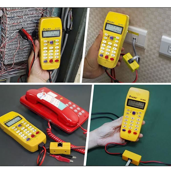 Automatisk telefonlinjetestare, 16-bitars LCD, samtals-ID-kontroll