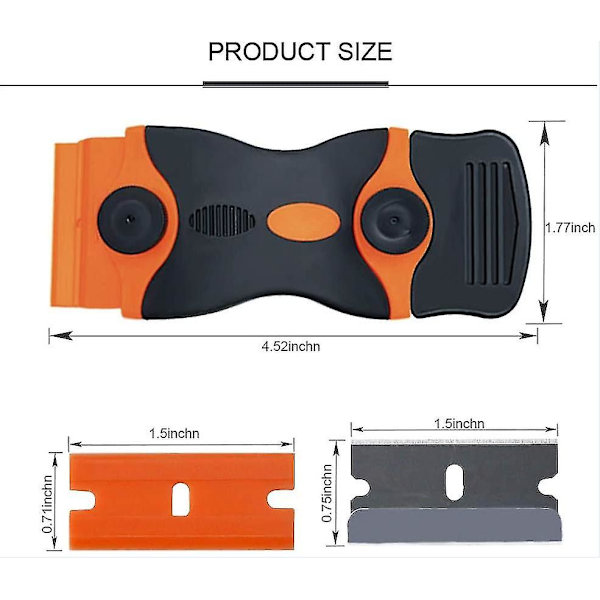 Glaskeramikhällskrapa - Premium Glaskeramikhällskrapa (1 set, Orange Svart)